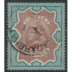 INDIA - 1895 3Rp brown/green QV, used – SG # 108