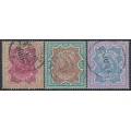 INDIA - 1895 2R to 5R QV set of 3, used – SG # 107-109
