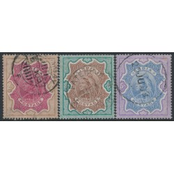 INDIA - 1895 2Rp to 5Rp QV set of 3, used – SG # 107-109