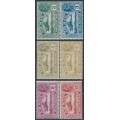 INDIA - 1929 2a to 12a Airmail set of 6, stars pointing right, MH – SG # 220-225