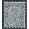 INDIA - 1922 3p bluish grey KGV, variety 'Rs flaw', MNH – SG # 154a