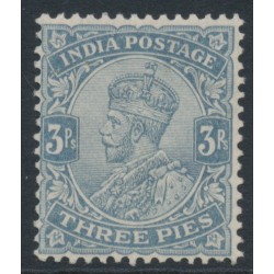 INDIA - 1922 3p bluish grey KGV, variety 'Rs flaw', MNH – SG # 154a