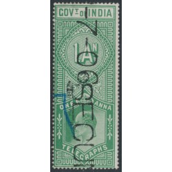 INDIA - 1904 1a yellow-green KEVII Telegraph Stamp, used – SG # T56