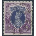 INDIA - 1937 25R slate-violet/purple KGVI, multiple star watermark, used – SG # 264