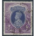 INDIA - 1937 25Rp slate-violet/purple KGVI, multi star watermark, used – SG # 264