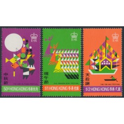 HONG KONG - 1975 50c to $2 Hong Kong Festivals set of 3, MNH – SG # 331-333