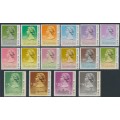 HONG KONG - 1989 10c to $50 QEII, full set with '1989' date, MNH – SG # 600-615