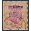 BURMA - 1937 2Rp carmine/orange Indian KGV definitive, used – SG # 14
