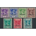 BURMA - 1939 3p to 4a KGVI portrait set of 7, o/p SERVICE, MH – SG # O15-O22