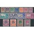 BURMA - 1946 3p to 10Rp KGVI definitives set of 15, MH – SG # 51-63