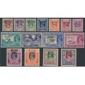 BURMA - 1947 3p to 10Rp KGVI definitives set of 15, o/p Burmese Govt., MNH – SG # 68-82