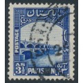PAKISTAN - 1948 3½a bright blue Lloyds Bridge, used – SG # 32