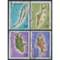 PAKISTAN - 1973 10p to 1Rp Fish set of 4, used – SG # 353-356