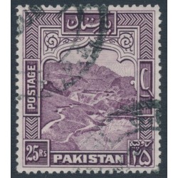 PAKISTAN - 1968 25Rp violet Khyber Pass, star & crescent watermark, used – SG # 210