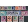 BURMA - 1946 3p to 10Rp KGVI definitives set of 15, MNH – SG # 51-63