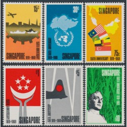 SINGAPORE - 1969 15c to $10 Founding of Singapore set of 6, MNH – SG # 121-126