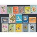 SINGAPORE - 1962 1c to $5 Flowers, Birds & Fish set of 16, MNH – SG # 63-77