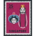 SINGAPORE - 1973 25c Lu Zhishen & Lin Chong, perf. 13:13, MNH – SG # 108a