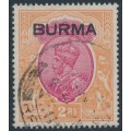 BURMA - 1937 2Rp carmine/orange Indian KGV definitive, used – SG # 14