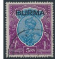 BURMA - 1937 5Rp ultramarine/purple Indian KGV definitive, used – SG # 15