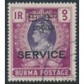 BURMA - 1947 1Rp violet/maroon KGVI, o/p SERVICE & Burmese Govt., used – SG # O50