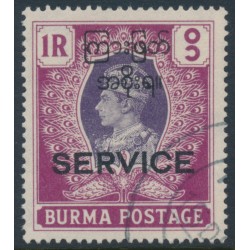 BURMA - 1947 1Rp violet/maroon KGVI, o/p SERVICE & Burmese Govt., used – SG # O50