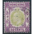 HONG KONG - 1903 50c dull green/magenta KEVII, crown CA watermark, used – SG # 71