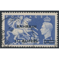 BAHRAIN - 1951 10Rp on 10/- ultramarine GB KGVI definitive, used – SG # 79