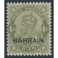 BAHRAIN - 1935 4a sage-green Indian KGV definitive, MH – SG # 19
