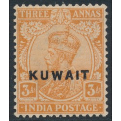 KUWAIT - 1923 3a dull orange Indian KGV definitive, MH – SG # 6