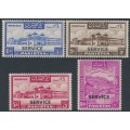 PAKISTAN - 1953 1Rp to 10Rp hi-values, o/p SERVICE, MH – SG # O41-O44