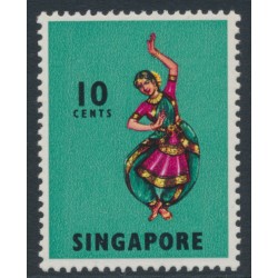 SINGAPORE - 1970 10c Bharatanatyam, glazed paper, MNH – SG # 105a