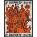 SINGAPORE - 1973 10c to 75c National Day block of 4, MNH – SG # 201a