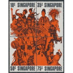 SINGAPORE - 1973 10c to 75c National Day block of 4, MNH – SG # 201a