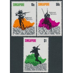 SINGAPORE - 1970 15c to $1 National Service set of 3, MNH – SG # 136-138