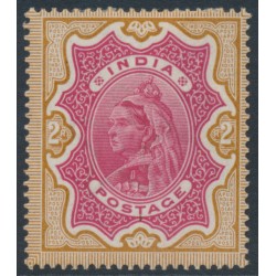 INDIA - 1895 2Rp carmine/yellow-brown QV, MH – SG # 107