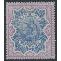 INDIA - 1895 5Rp ultramarine/violet QV, MH – SG # 109
