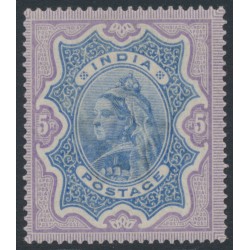 INDIA - 1895 5Rp ultramarine/violet QV, MH – SG # 109