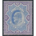 INDIA - 1904 5Rp ultramarine/violet KEVII, MH – SG # 142