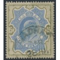 INDIA - 1909 15Rp blue/olive-brown KEVII, used – SG # 146