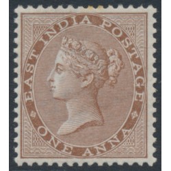 INDIA - 1865 1a pale brown QV, elephant watermark, MH – SG # 58