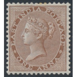 INDIA - 1865 1a pale brown QV, elephant watermark, MH – SG # 58