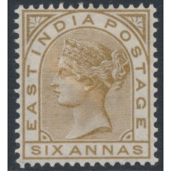 INDIA - 1876 6a pale brown QV, elephant watermark, MH – SG # 81