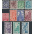 INDIA - 1949 3p to 12a Definitives short set of 11, MNH – SG # 309-319