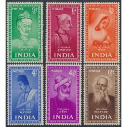 INDIA - 1952 Indian Saints & Poets set of 6, MNH – SG # 337-342
