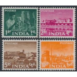 INDIA - 1959 Definitives hi-values set of 4, Asokan watermark, MNH – SG # 413-416