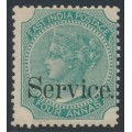 INDIA - 1867 4a green QV, overprinted Service, MNH – SG # O29