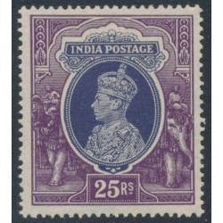 INDIA - 1937 25Rp slate-violet/purple KGVI, multi star watermark, MH – SG # 264