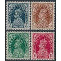 INDIA - 1937 3p to 1a KGVI set of 4, multi star watermark, MH – SG # 247-250
