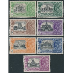 INDIA - 1935 KGV Silver Jubilee set of 7, stars pointing right, MH – SG # 240-246